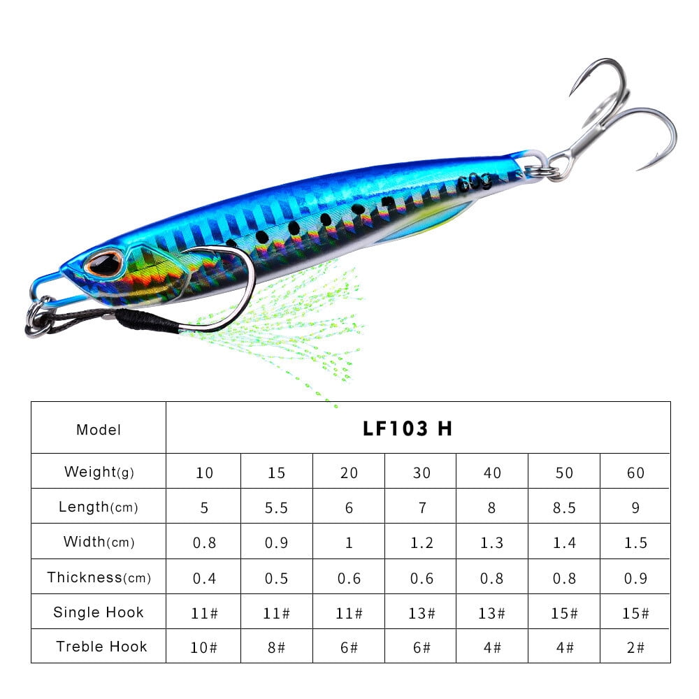 8 Pack Offshore Micro Butterfly Metal Jigs Fishing Lure For Tuna Snapper Bass