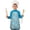 Easter and Wicker, variant on Easter and Tulips Light Blue Pattern Youth Aprons, Adjustable Neck Strap Aprons for Teens' Cooking & Baking