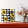 thumbnail image 2 of Sunflower with Black White Plaid Wall Clock 7.78" Non-Ticking Silent Battery Operated for Home Bedroom Office Kitchen Living Room, 2 of 10