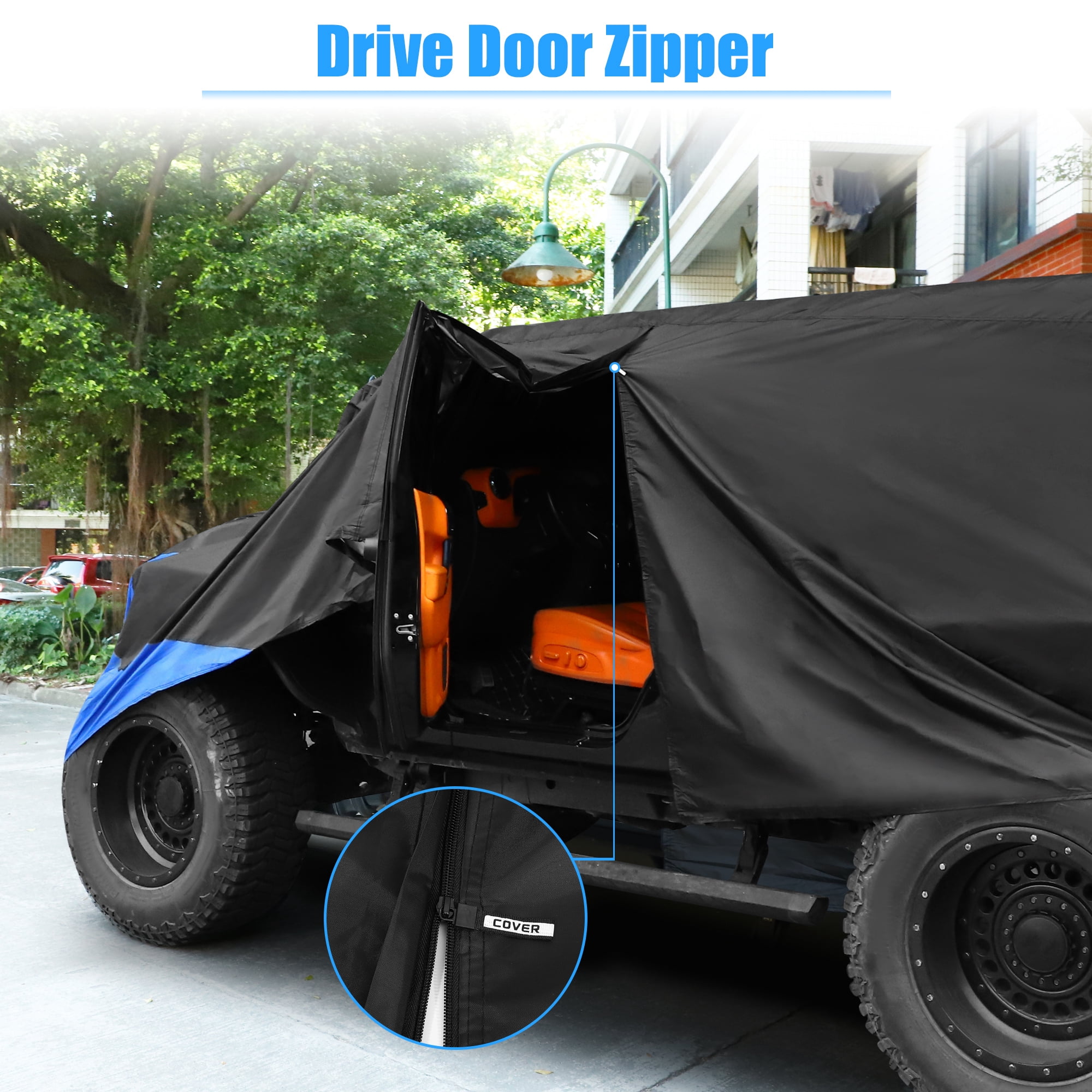Unique Bargains Truck Car Cover for Jeep Gladiator JT 2020 2021 2022 Outdoor Black Blue