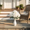 thumbnail image 4 of Artificial Hydrangea Flowers 20in Silk-Like Hydrangea Flower with Stems Realistic Fake Flower for Table Home Wedding Party Decor（Cream White）, 4 of 5