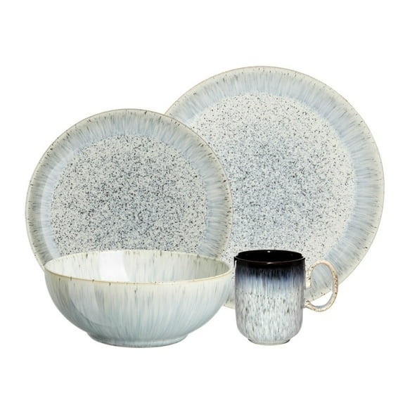 Denby Halo Kitchen Speckle 4Pc Place Setting