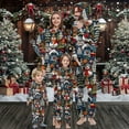 thumbnail image 2 of Penkiiy Family Christmas Onesies Matching Sets Pajamas Holiday Cute Print Pjs Hoodie Fleece Sleepwear for Couple and Kids 7 Years Multicolor, 2 of 6