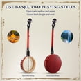 thumbnail image 3 of Banjo AKLOT de tamaño completo con 5 cuerdas con cabeza Remo de 38 pulgadas con kit, 3 of 9