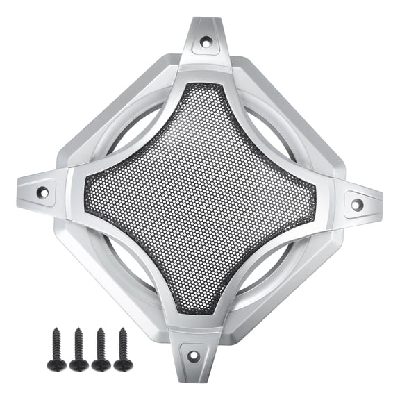 6" Car Speaker Grills Cover Mesh Square 6 Inch Audio Subwoofer Protector with Screws Iron Silver Tone