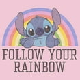 thumbnail image 2 of Girl's Lilo & Stitch Follow Your Rainbow  Graphic T-Shirt, 2 of 4