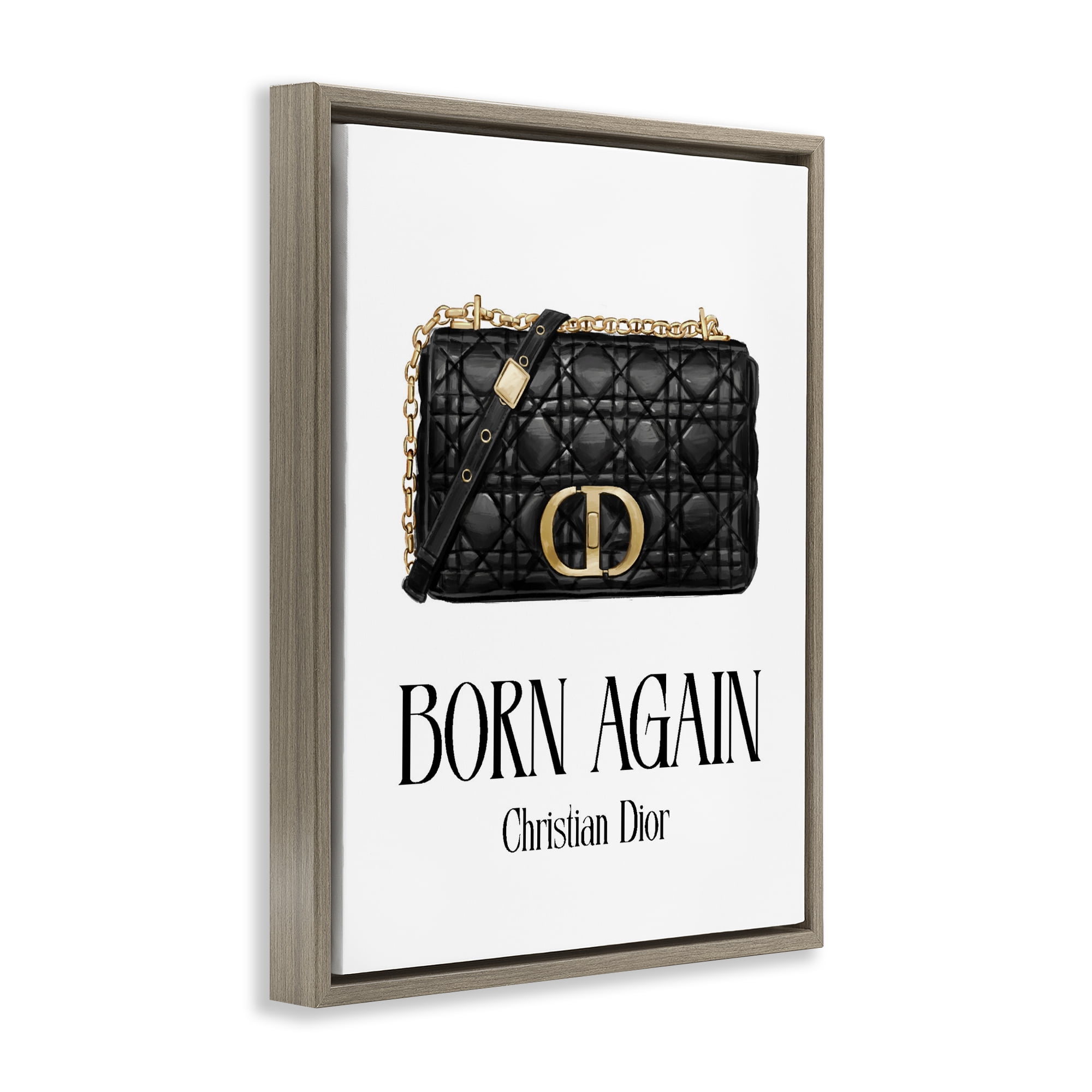 Stupell Industries Born Again Christian Bag Brown Framed Floater Canvas Wall Art, design by Ziwei Li
