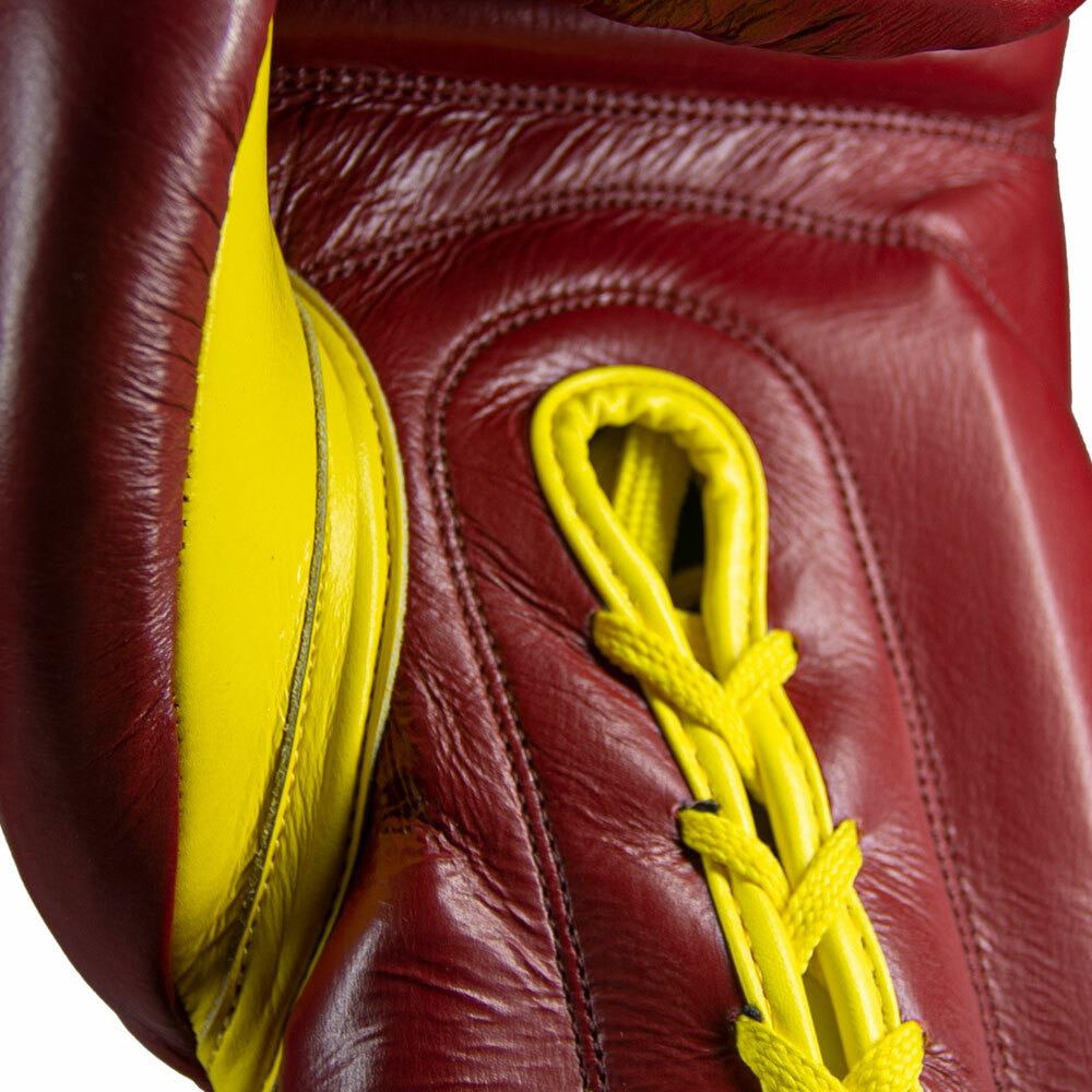 S4 Sentinel Lace Pro Leather Gel Boxing Gloves - Ring Red