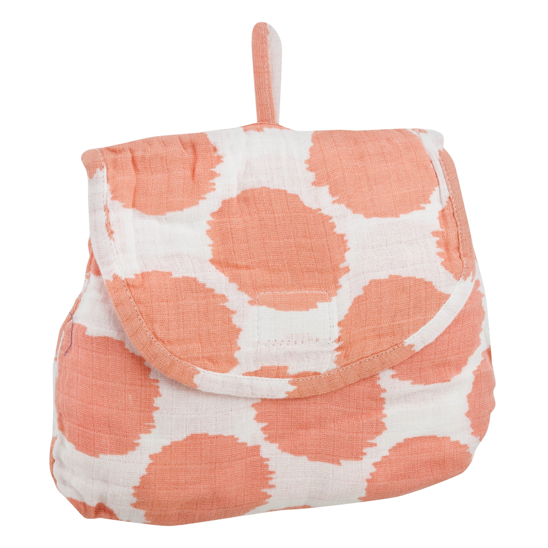 Bacati Muslin Nursing Privacy Cover, Ikat Zigzag Coral Dots