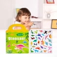 thumbnail image 3 of lionlar Reusable Sticker Book Learning Toys 30Pcs Stickers Multicolor Activity Book Busy Book for Kids Children Toddlers - dinosaur world, 3 of 9