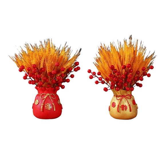 Florero De Flores Secas Con Forma De Bolsa China, Adorno De Bonsái De Escritorio Para Aureate+Forma De Bolsa China Florero De Flores Secas Adorno De Bonsái De Escritorio Para Gloria none