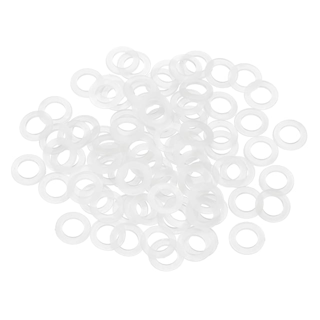 85 Pcs M6 Rondelles Plates en Nylon Rondelles en Plastique 6mm ID 12mm OD 1.5mm Épais, Blanc