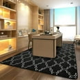 thumbnail image 5 of Lochas Fluffy Shaggy Rug Moroccan Geometric Soft Modern Area Rug for Living Room Home Decor Low Pile Carpet,Black,6x9 Feet, 5 of 7