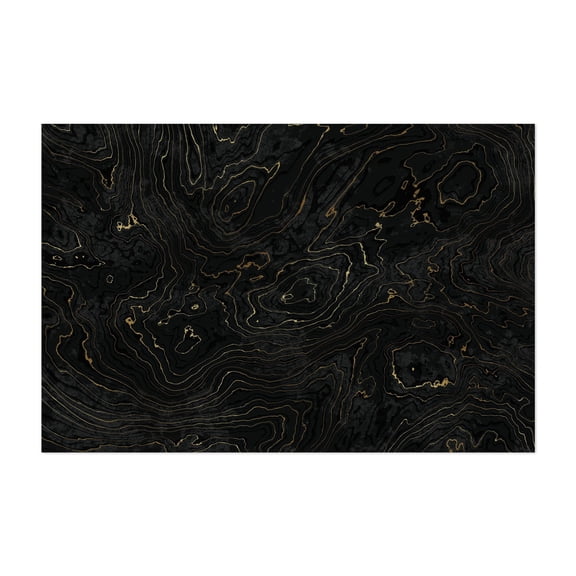 Portoro Black and Gold Marble Texture I - Digital Art Abstract Pattern Modern Art Geometric Minimalist Art Deco Unframed Wall Art Print 24 x 36 inches