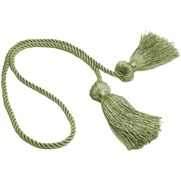 Decorative Double Tassel Curtain and Drapery Tieback / Holdback, 3" Tassel (7.5cm), 27" Spread (68.5cm) # CCT, Beige Green #L47 (Beige Olive Green) Sold Individually