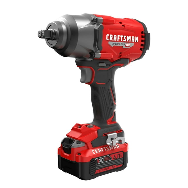 Llave de impacto CRAFTSMAN V20 RP inalámbrica de 1/2 pulgada y 4 Ah con cargador
