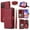 Red, variant on Dswteny Argyle Wallet Case for Samsung Galaxy A13 5G with Wrist Shoulder Strap Zipper Flip Credit Card Holder Stand Cell Phone Cover for A04S M13 G5 A 13 2022 13A A135G SM A136U Women Girls Black