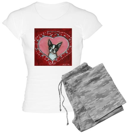

CafePress - Boston Terrier Valentine Xoxo Pajamas - Women s Light Pajamas