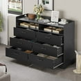 Hasuit 6 Drawers Dresser, Modern Storage Tower Dressers and Chests 2