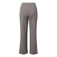 thumbnail image 6 of vigerkar Women's Palazzo Lounge Pants Stretchy Wide Leg Casual Pants Comfy High Waist Flowy Pants Coffee, XL, 6 of 7
