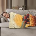 thumbnail image 3 of Sunset Tractor Throw Blanket 50x60, Rustic Farm Theme Blankets for Living Room Decor, Soft Flannel Tractor Gifts for Women, 3 of 6