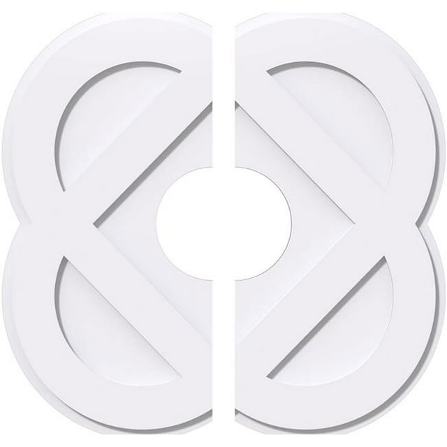 Ekena Millwork CMP26CE2-07000 26 in. OD x 7 in. ID Square Charlotte Architectural Grade PVC Contemporary Ceiling Medallion - 2 Piece