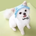 thumbnail image 4 of Sombrero para el sol para mascotas, lindo sombrero para perros con orejas abiertas, anticaída, ajustable, protección solar, orejas no apretadas, sombrero de princesa de algodón, 4 of 6