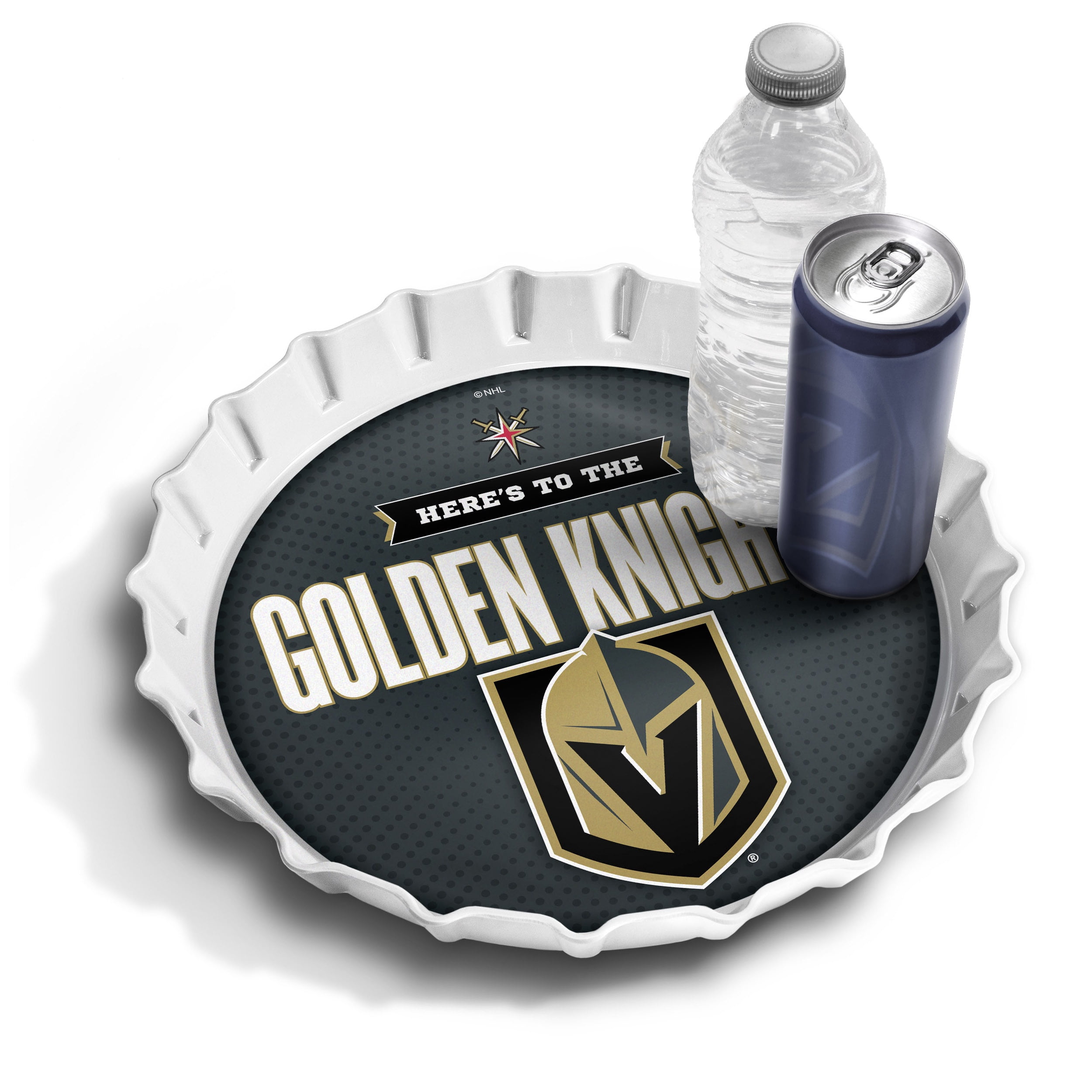 YouTheFan NHL Vegas Golden Knights Bottle Cap Serving Tray