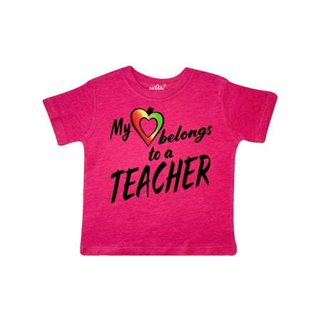 

Inktastic My Heart Belongs to a Teacher Gift Toddler Boy or Toddler Girl T-Shirt