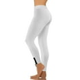 thumbnail image 2 of YOIAVAIOY Plus Size Leggings for Womens High Waisted Stretch Tummy Control Yoga Pants Casual Lace Up Bottom Workout Leggings White M, 2 of 9