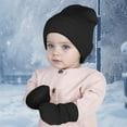 thumbnail image 2 of Kids Winter Knitted Kids Winter Beanie Hat Scarf Gloves Set, Warm Boy Girl Pom Hat Scarf Gloves Kids Hat and Glove Sets, 2 of 6