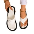 thumbnail image 3 of YOUYEDIAN Womens Sandals Summer Beach Shoes 2026 Wide Non Slip Slip on Slippers Comfortable Open Toe Orthopedic Sandals (White), 3 of 7