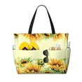 thumbnail image 1 of Easygdp Sunflowers On A Yellow Background Bolsa de Viaje de Playa de Gran Capacidad, Bolsa Tote Perfecta para la Playa, Escapadas de Fin de Semana y Viajes, 1 of 7