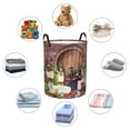 thumbnail image 6 of Daiia Bottle Glass Red Wine Round Laundry Basket with Handles Thickened Waterproof Circular hamper,Dirty Clothes Storage Basket for Bedroom,Bathroom,College Dorm-Medium, 6 of 8