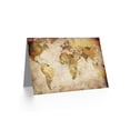 thumbnail image 2 of World Map Vintage Cartography Greetings Card Plus Envelope Blank inside, 2 of 3