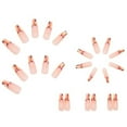 thumbnail image 2 of Fiudx Uñas Postizas de Longitud Media, 24 Tabletas con Diseño, Set de Uñas Adhesivas para Mujer (1 Ml), 2 of 6