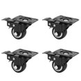 thumbnail image 2 of 4PCS Heavy Duty Caster Wheels with Brake Silent Universal Wheel Replacement Accessories for Furniture40 Brake, 2 of 10