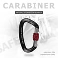 thumbnail image 2 of 25KN Climbing Buckle Security Safety Master Lock Rock Climbing, 2 of 8