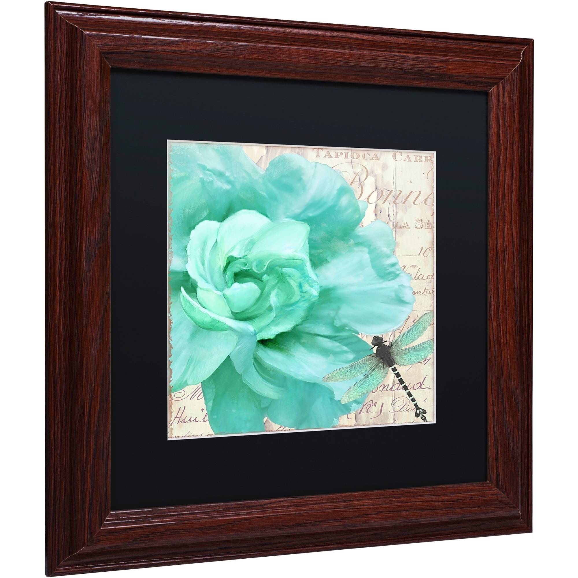 Trademark Fine Art "Petals Impasto III" Canvas Art by Color Bakery Black Matte, Wood Frame