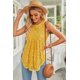 thumbnail image 3 of ABPHQTO Camiseta sin mangas con encaje amarillo para mujer, 3 of 5