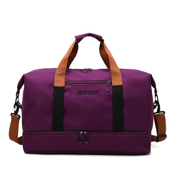 Large capacity duffel bag, lightweight training bag for travel Purple