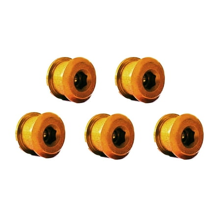 

UDIYO 5Pcs Bike Bicycle Aluminum Alloy Chainring Bolts Disc Single Chainwheel Screws