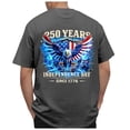 thumbnail image 4 of 250 Anniversary USA T Shirt 4th of July Shirts for Men 250th Anniversary Independence Day Short Sleeve Tees Tops Patriotic American Flag T Shirt (Dark Gray,M), 4 of 6