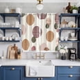 thumbnail image 2 of Abstract Geometric Kitchen Curtains Window Panels, Farmhouse Vintage Polka Dot Red Brown Insulated Window Treatment Curtain, Grommet Curtains for Bedroom/Living Room/Bathroom, 2 Piece 42"Wx63"L, 2 of 8