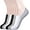 6 Pair-black+gray+white, variant on Womens No Show Socks Non Slip Flat Boat Line Low Cut Socks (6-12 Packs)