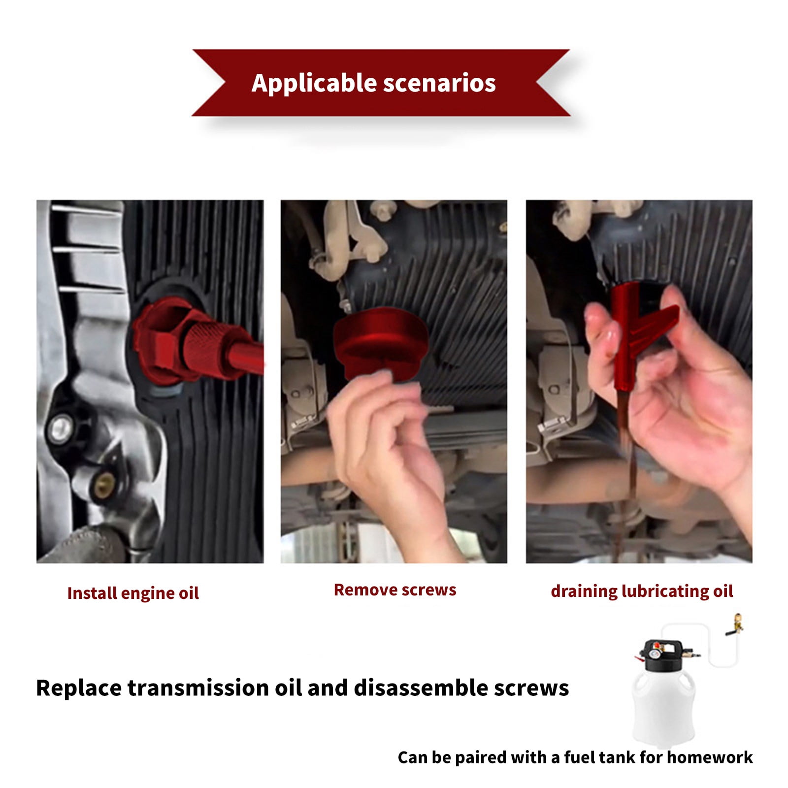 Transmission Oil Change Tool Metal Oil Filler Transmission Fluid Refilling Equipment With Case For 725.0 9 Speed Car