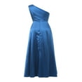 thumbnail image 2 of Robe Femme Sans Manches Sexy Col en Biais Robe Formelle Fendue sur le Côté Robe Longue de Mariage, 2 of 6