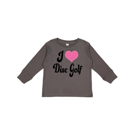 

Inktastic I Love Disc Golf Boys or Girls Long Sleeve Toddler T-Shirt