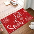 thumbnail image 2 of Christmas Decorative Doormat-Let It Snow Winter Snowflake,Non Slip Indoor/Outdoor/Front Door/Bathroom Entrance Mats Rugs Carpet, 2 of 6