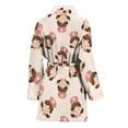 thumbnail image 2 of Cute Cartoon Nurse Pattern Women Bathrobe One Size Univeral Fits, Cartoon Film Cute Funny Fashion Lightweight Plush Fleece Long Robe For Women, 2 of 3